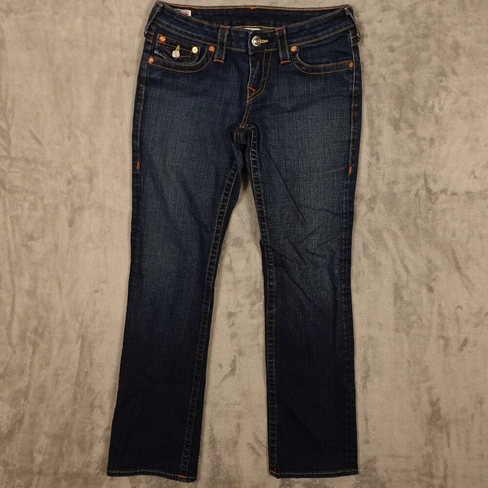 True Religion Dark Blue Straight Leg Jeans